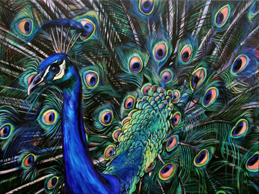 peacock painting vastu